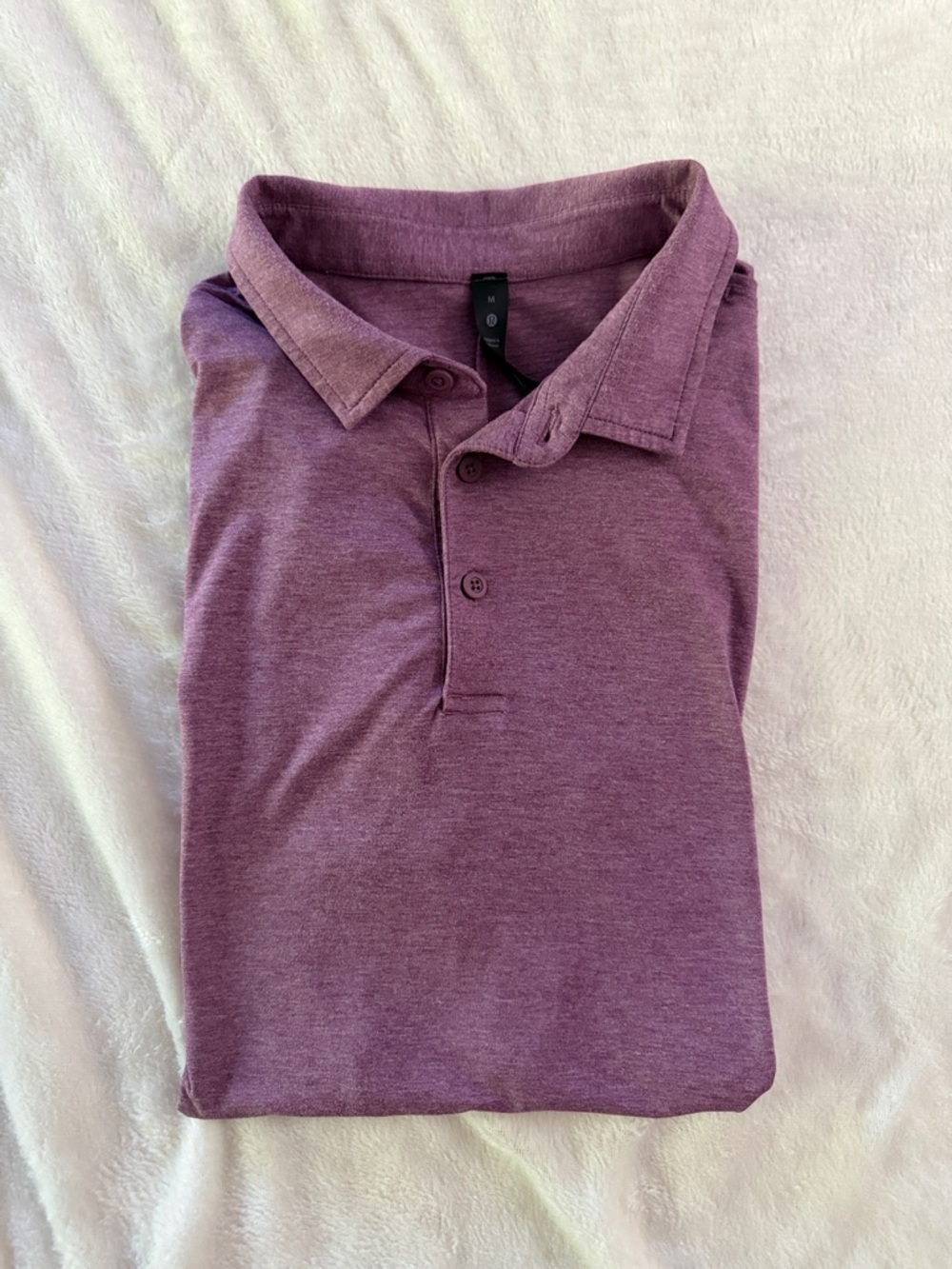 lululemon dark heather plum polo, size medium